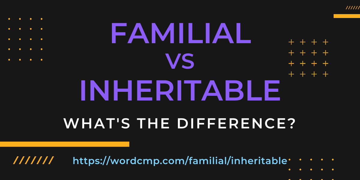 Difference between familial and inheritable