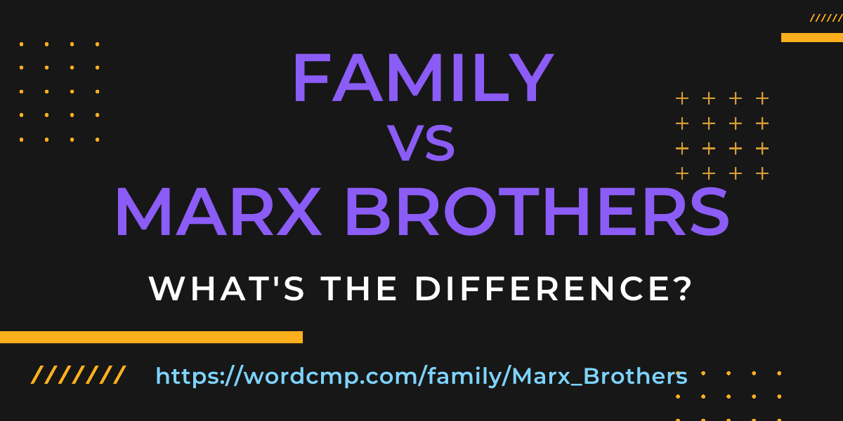Difference between family and Marx Brothers