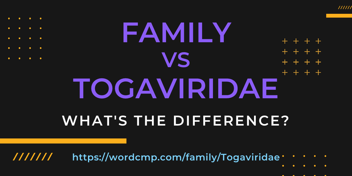 Difference between family and Togaviridae