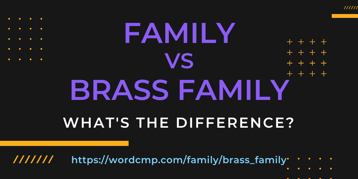 Difference between family and brass family