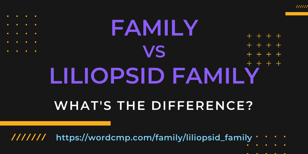 Difference between family and liliopsid family