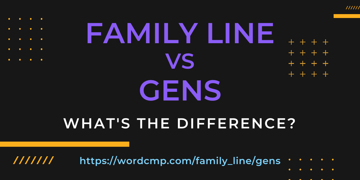 Difference between family line and gens
