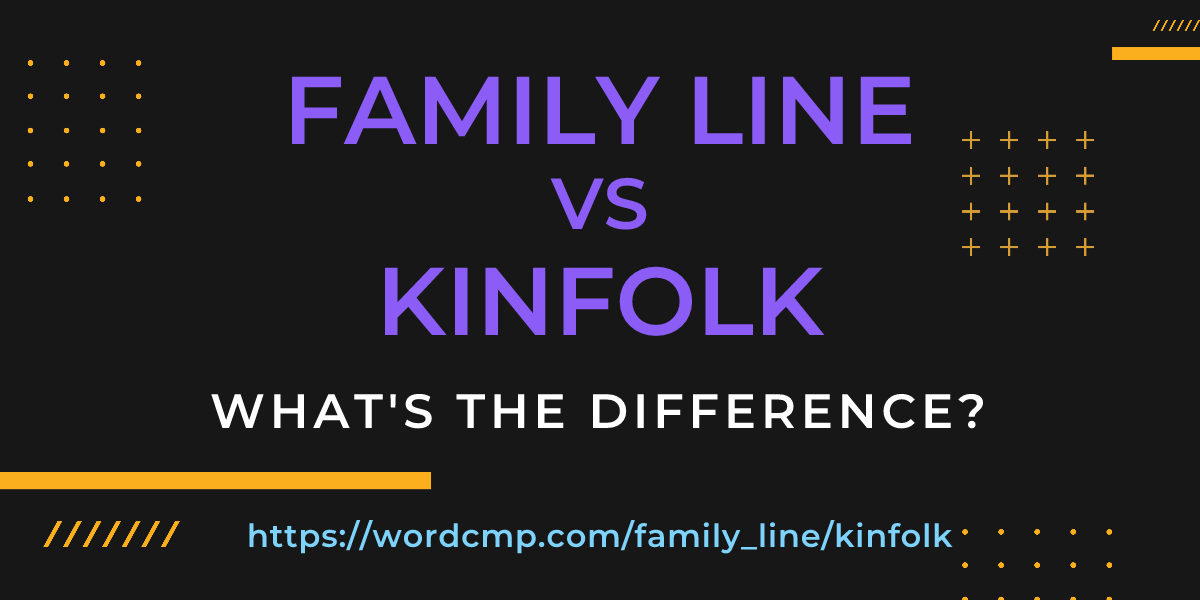 Difference between family line and kinfolk