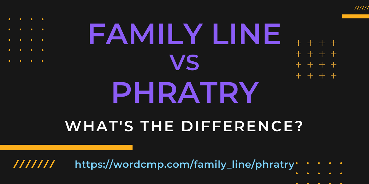Difference between family line and phratry