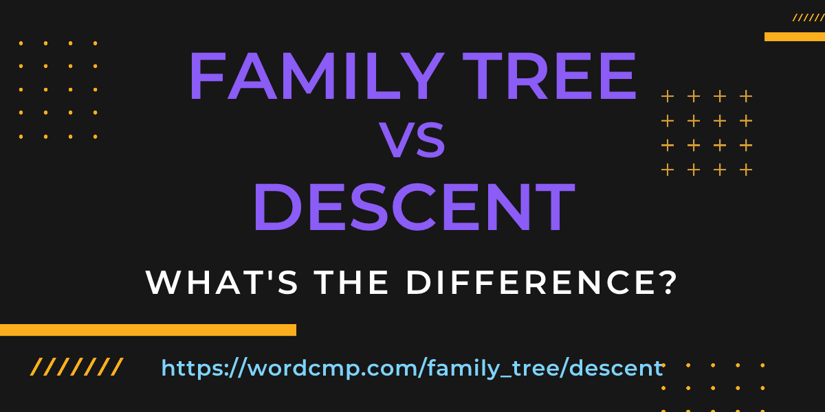 Difference between family tree and descent