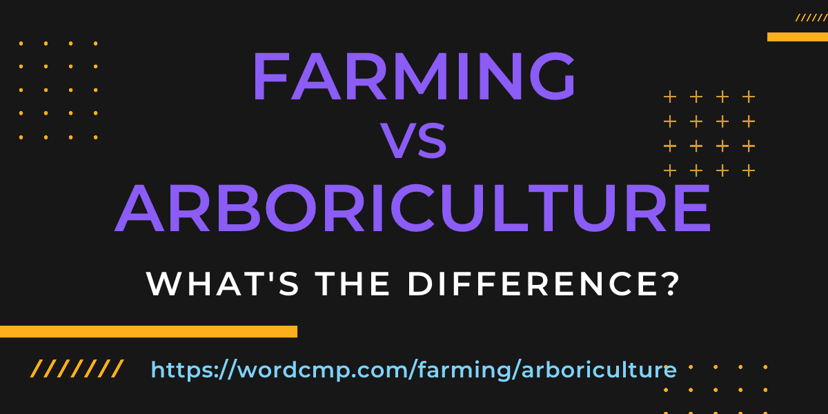 Difference between farming and arboriculture