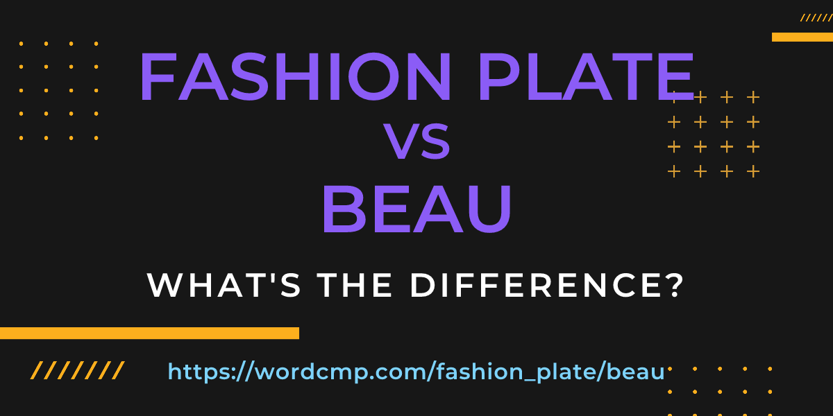 Difference between fashion plate and beau