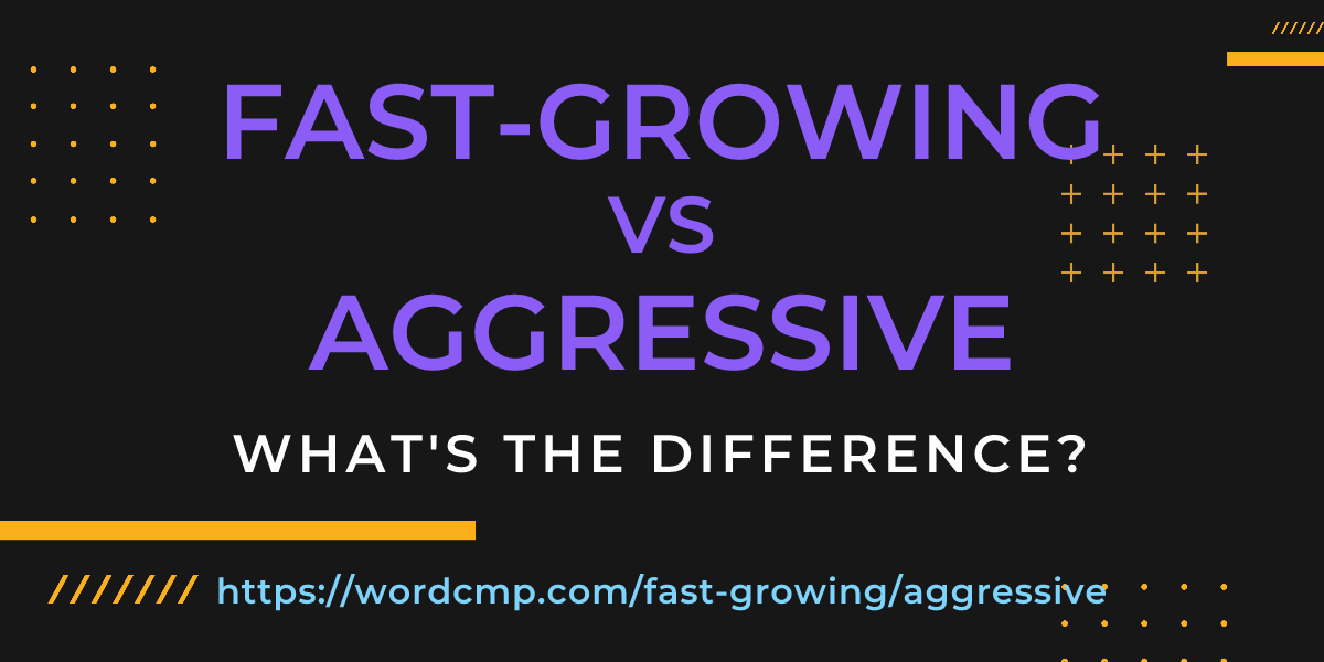 Difference between fast-growing and aggressive