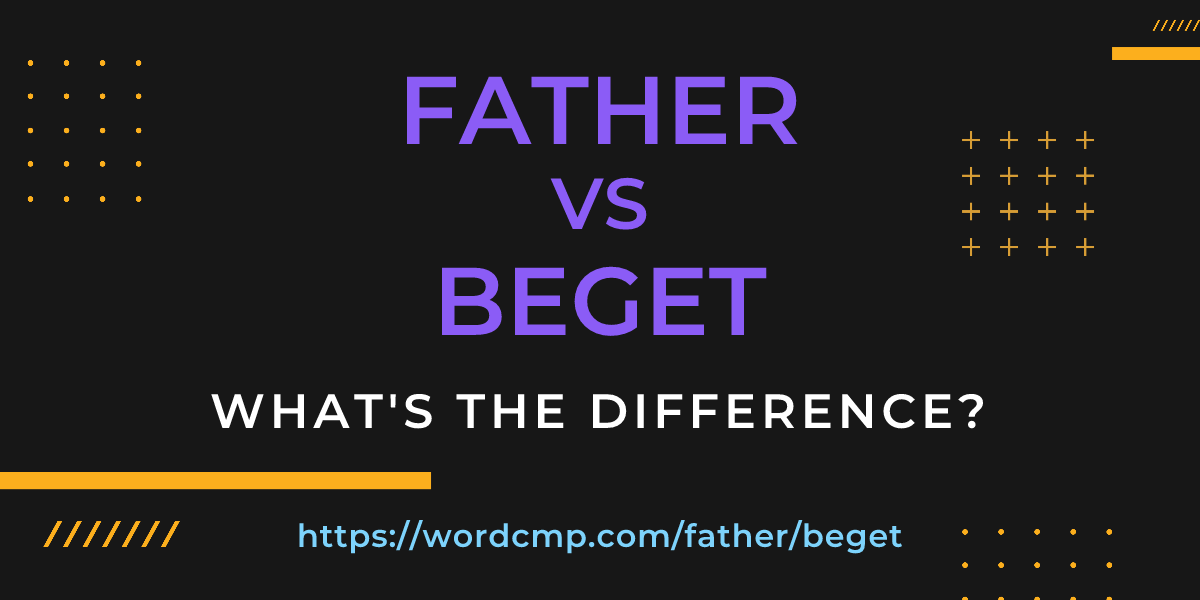 Difference between father and beget