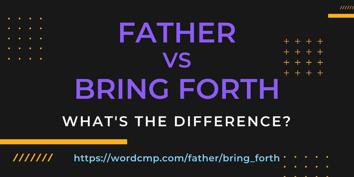 Difference between father and bring forth