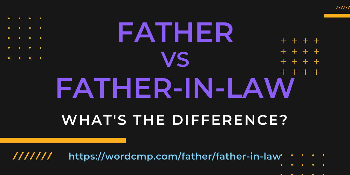 Difference between father and father-in-law