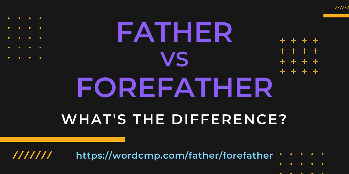 Difference between father and forefather