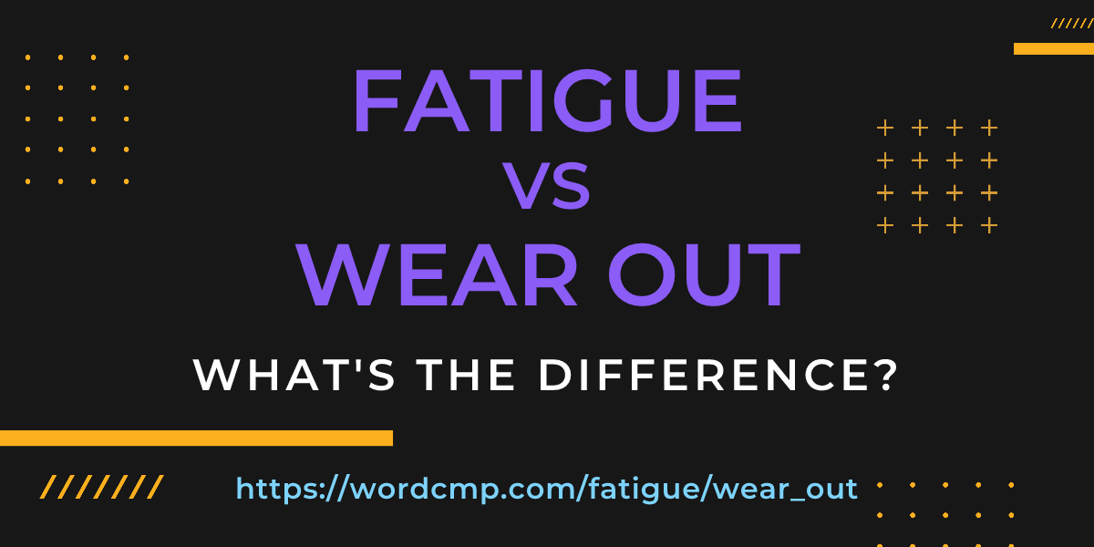 Difference between fatigue and wear out
