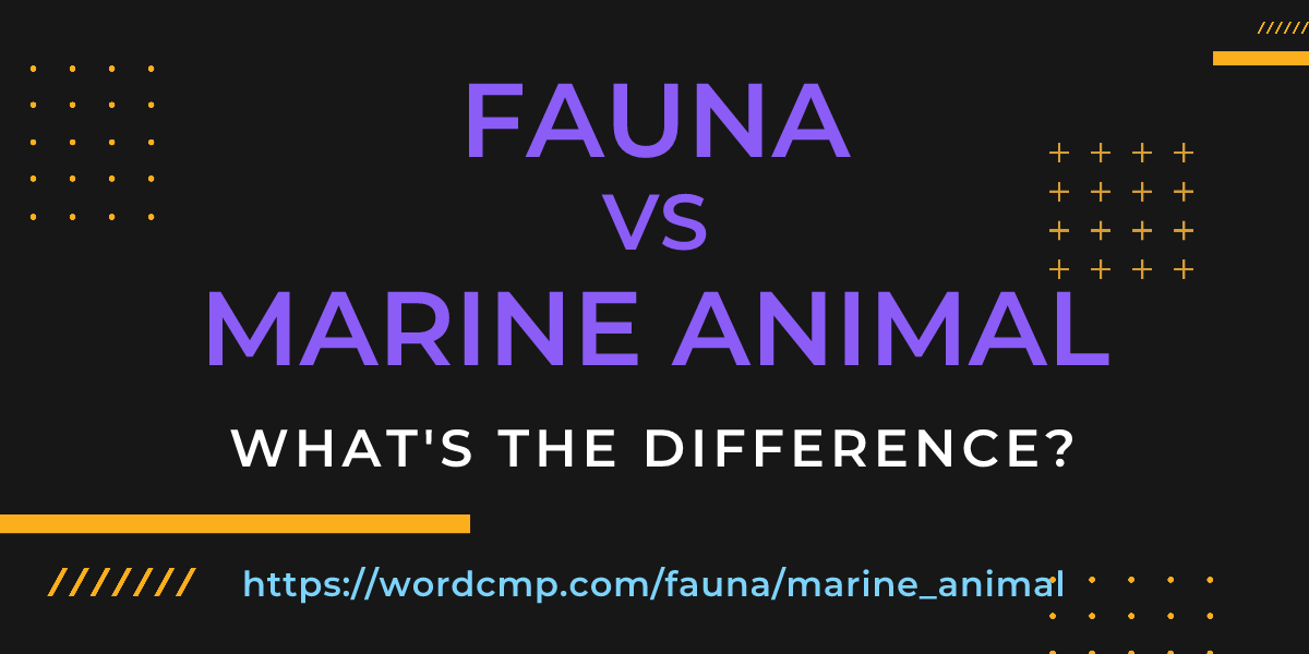 Difference between fauna and marine animal