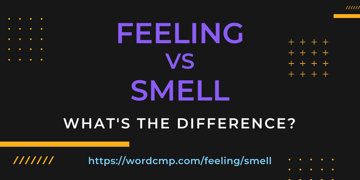 Difference between feeling and smell