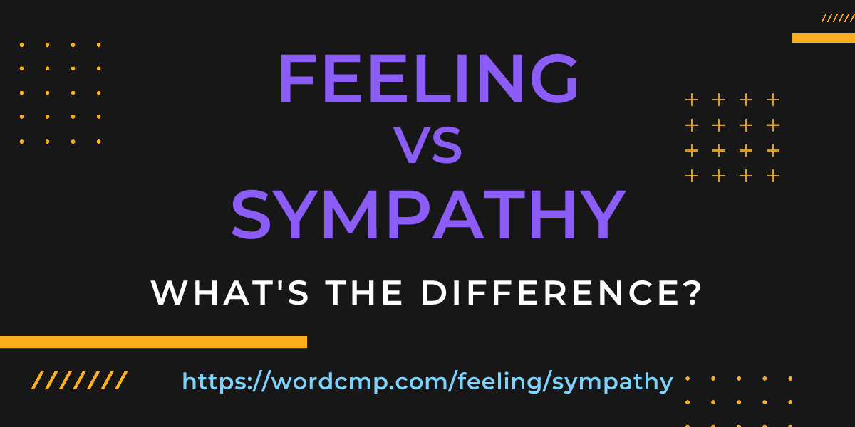 Difference between feeling and sympathy