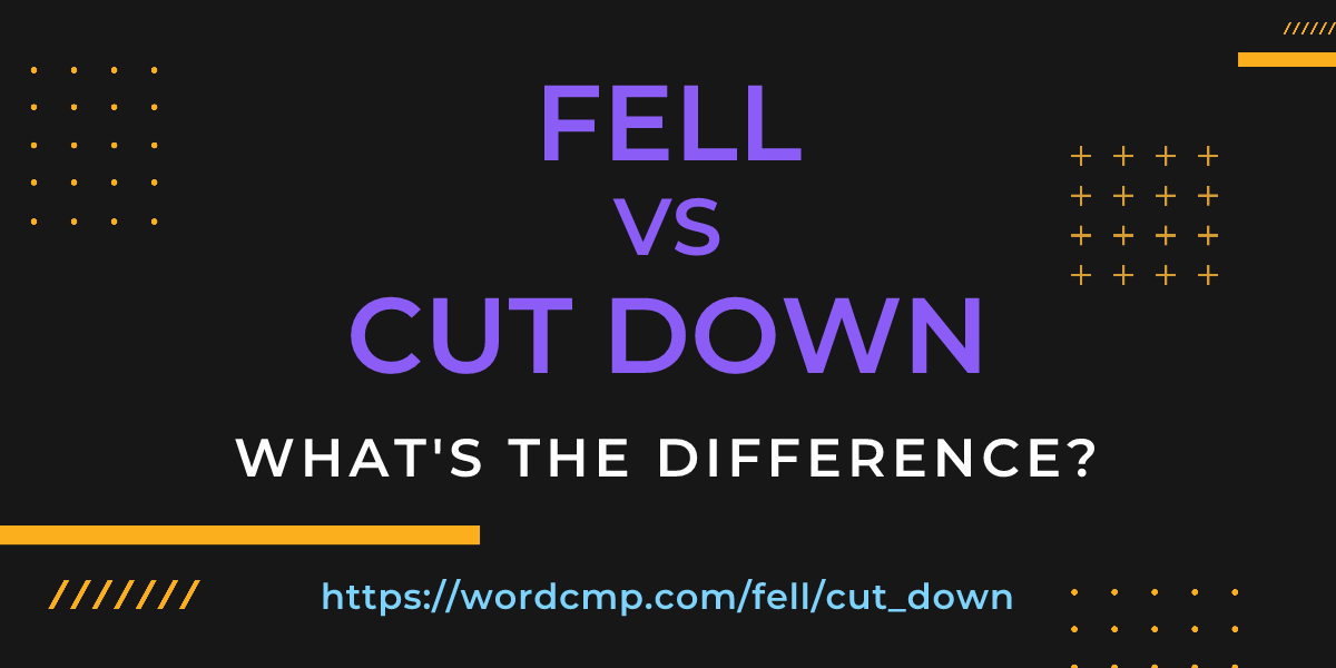 Difference between fell and cut down