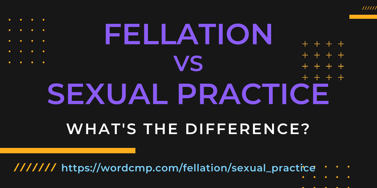 Difference between fellation and sexual practice