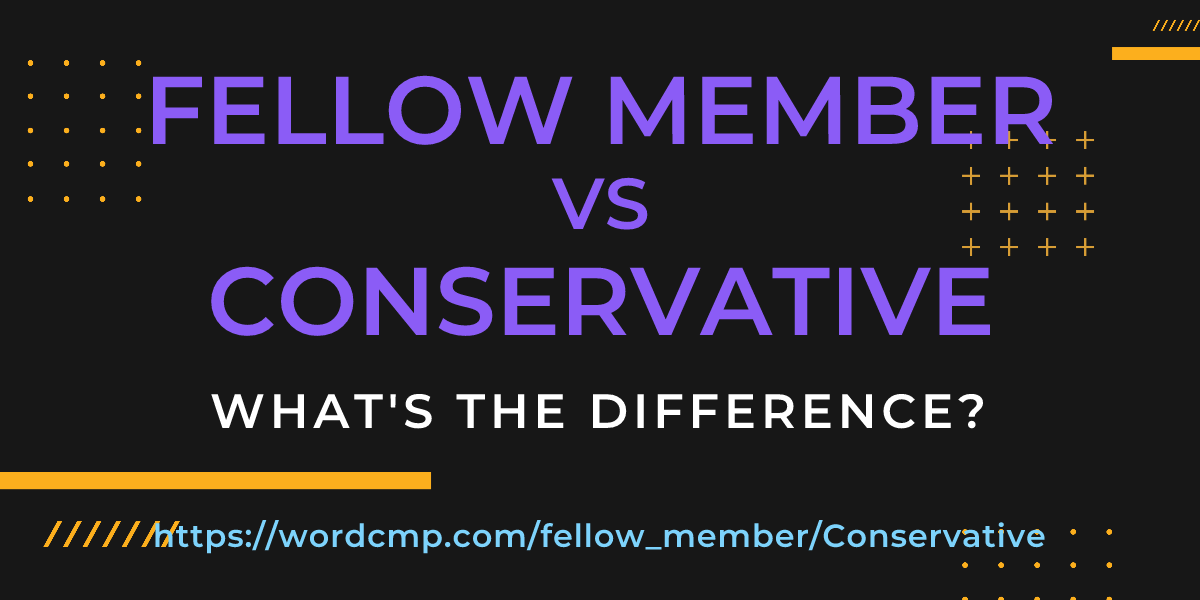 Difference between fellow member and Conservative