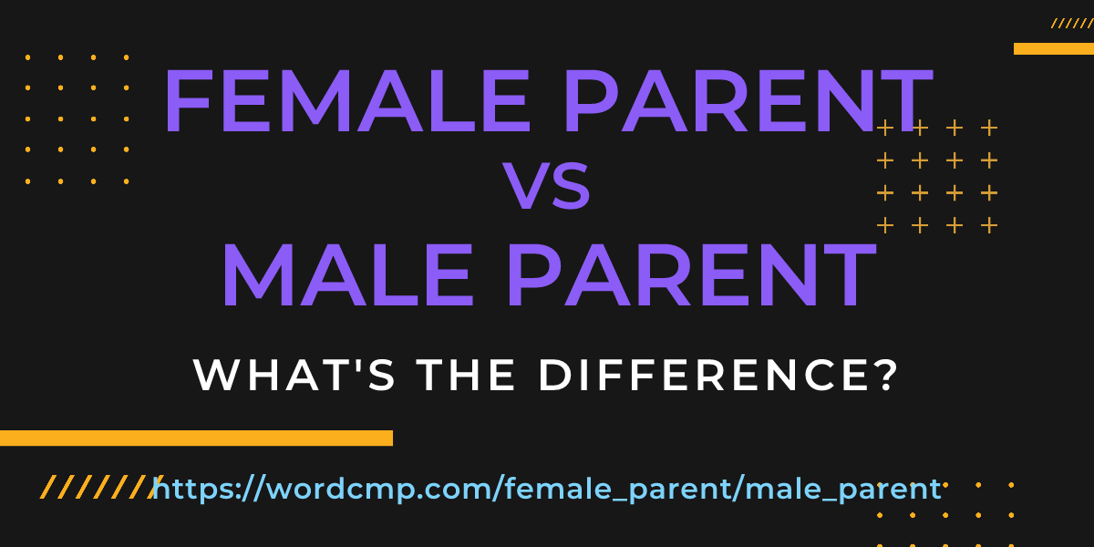 Difference between female parent and male parent