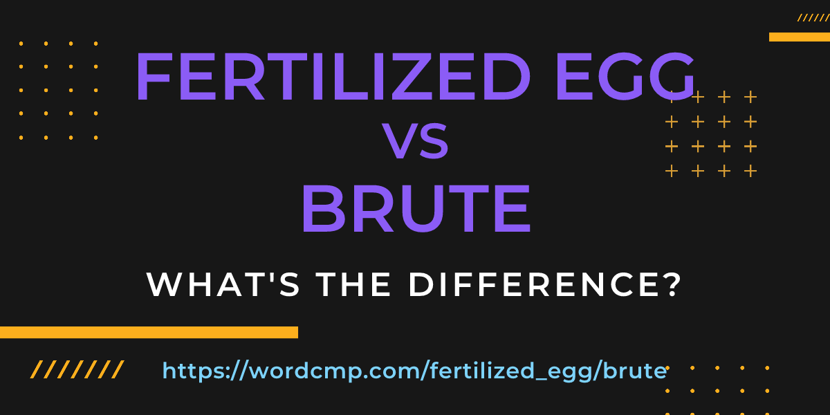 Difference between fertilized egg and brute