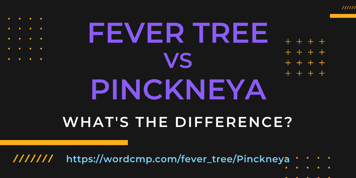 Difference between fever tree and Pinckneya