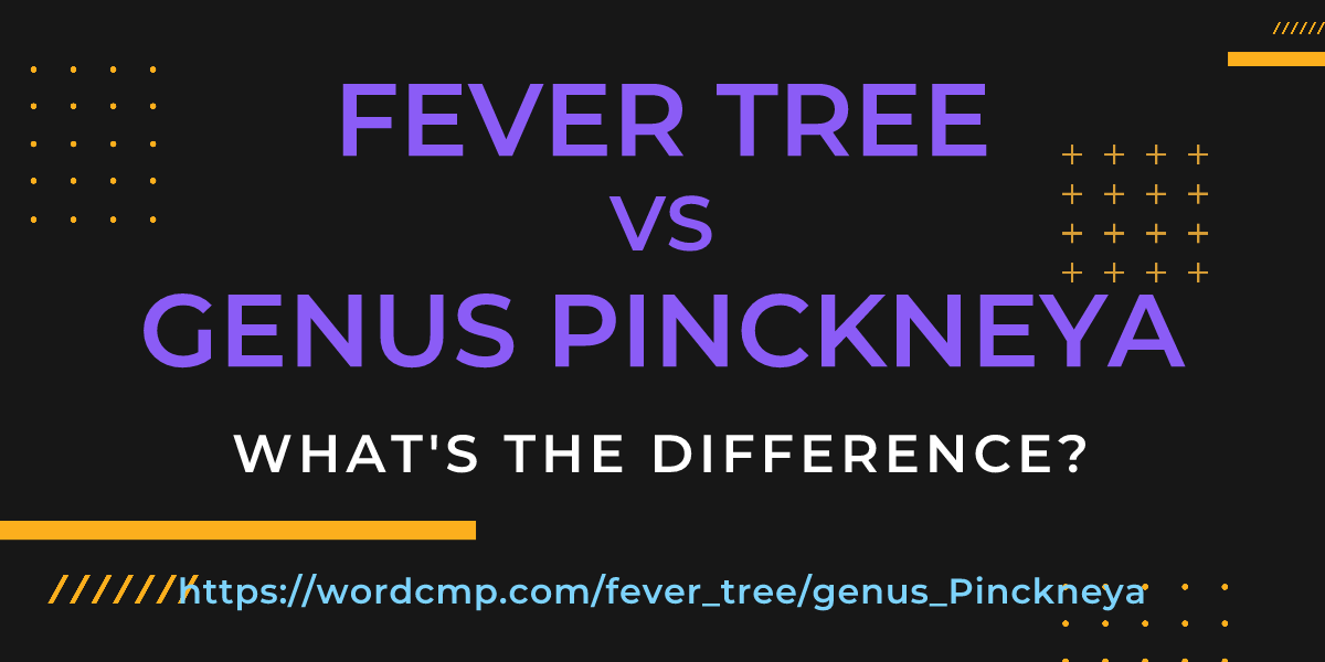 Difference between fever tree and genus Pinckneya