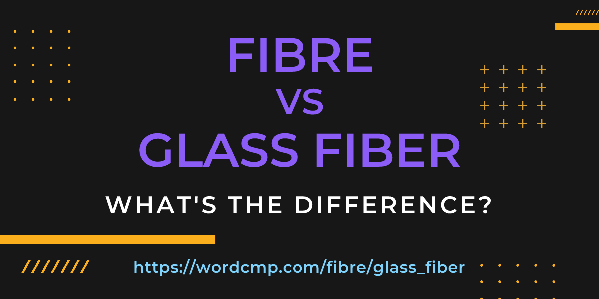 Difference between fibre and glass fiber