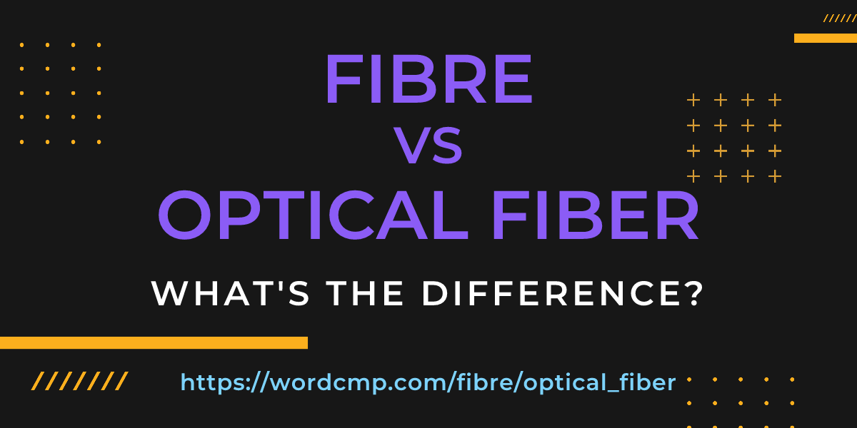 Difference between fibre and optical fiber