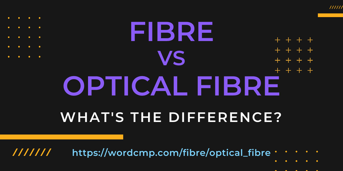 Difference between fibre and optical fibre