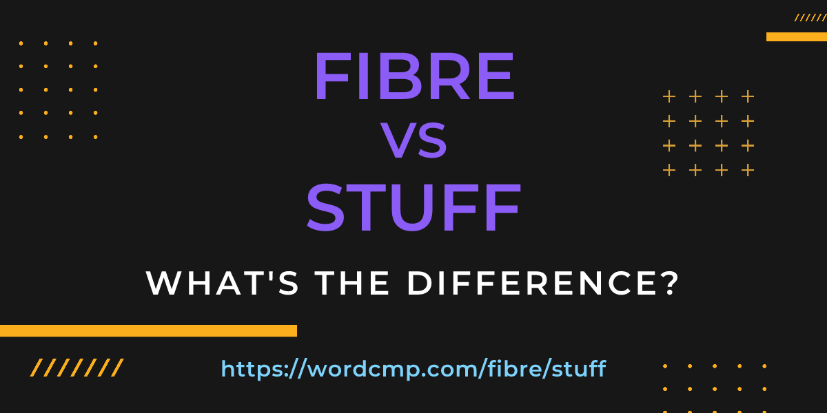 Difference between fibre and stuff