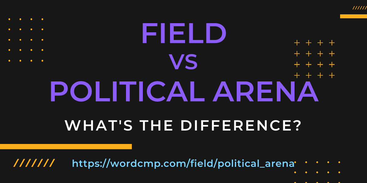Difference between field and political arena
