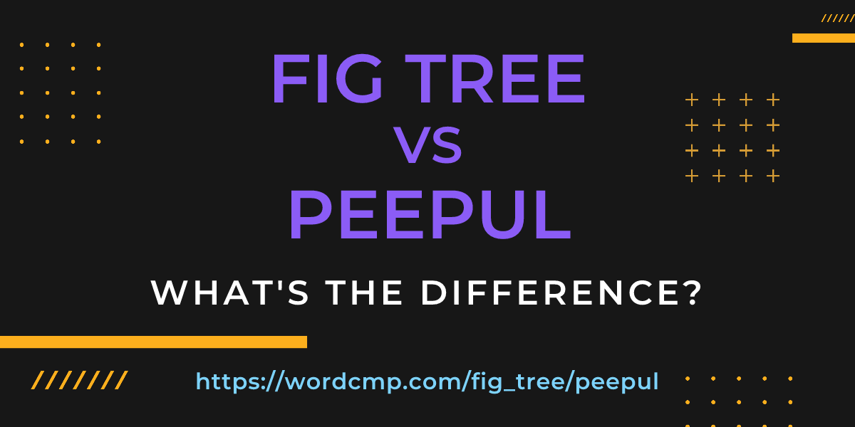 Difference between fig tree and peepul