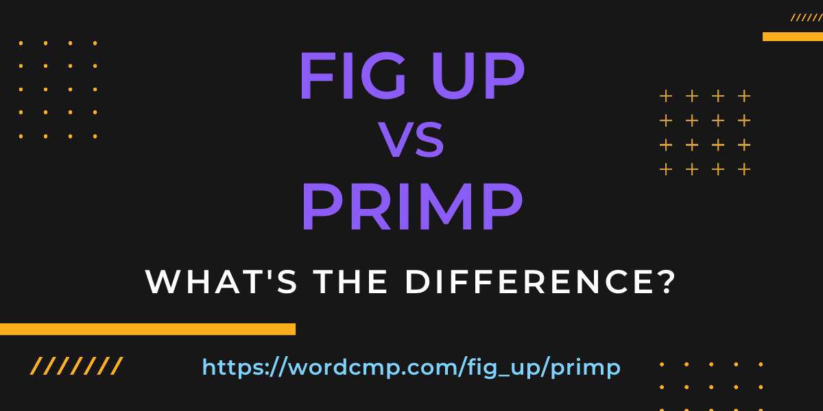 Difference between fig up and primp