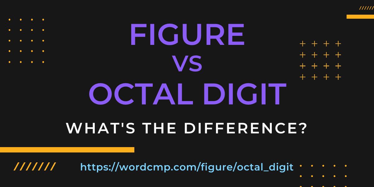 Difference between figure and octal digit