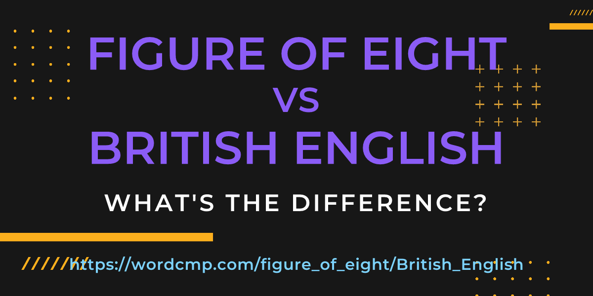 Difference between figure of eight and British English