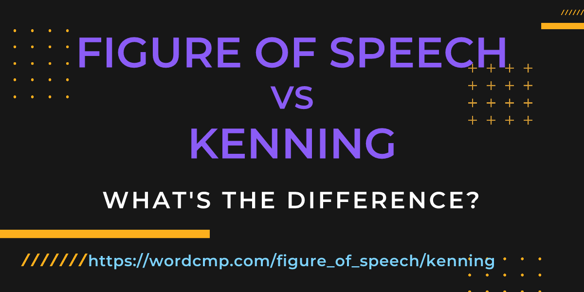 Difference between figure of speech and kenning