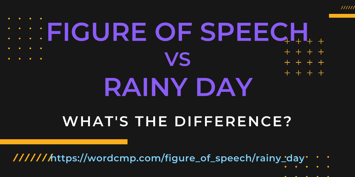 Difference between figure of speech and rainy day