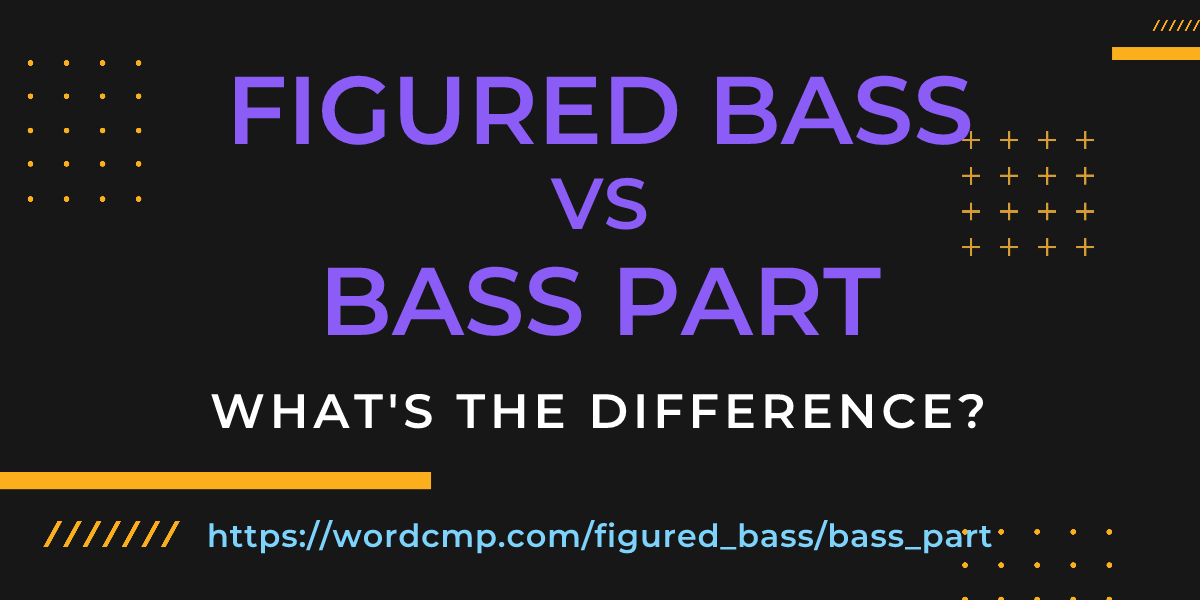 Difference between figured bass and bass part