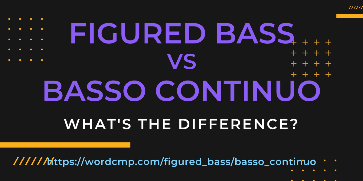 Difference between figured bass and basso continuo