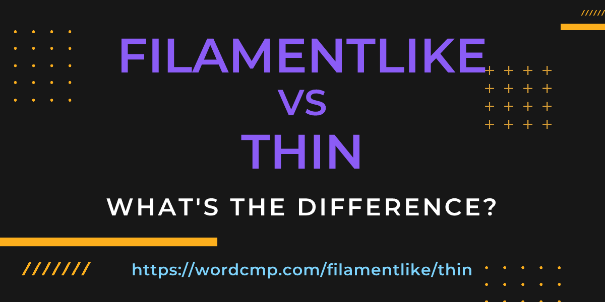 Difference between filamentlike and thin