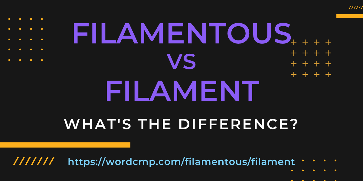 Difference between filamentous and filament