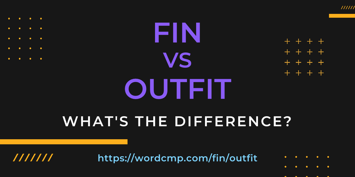 Difference between fin and outfit