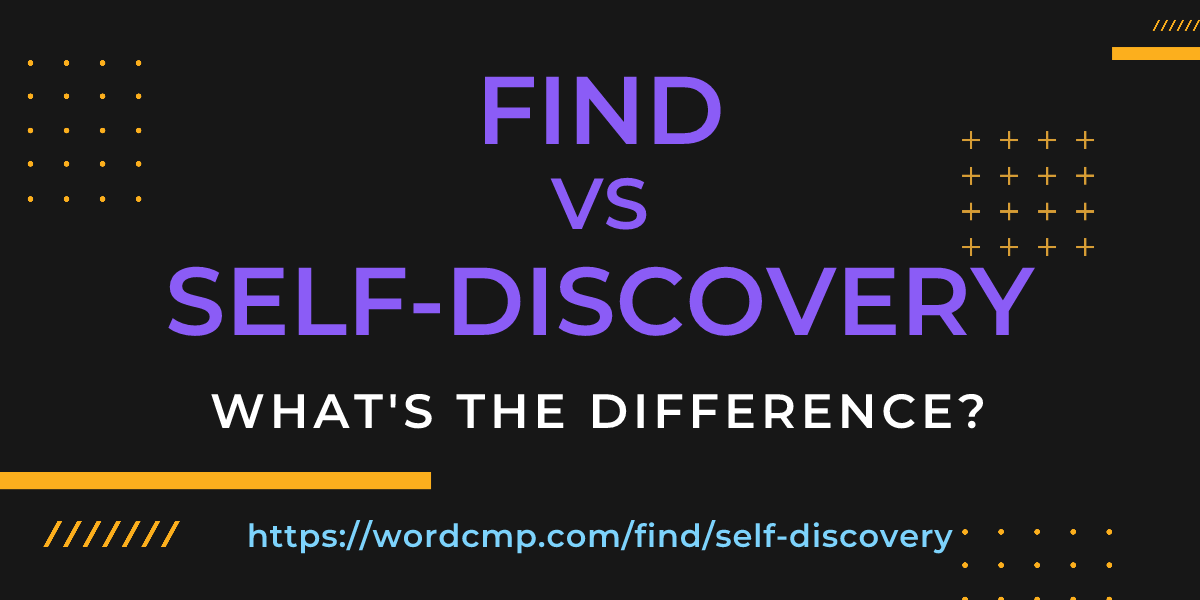 Difference between find and self-discovery