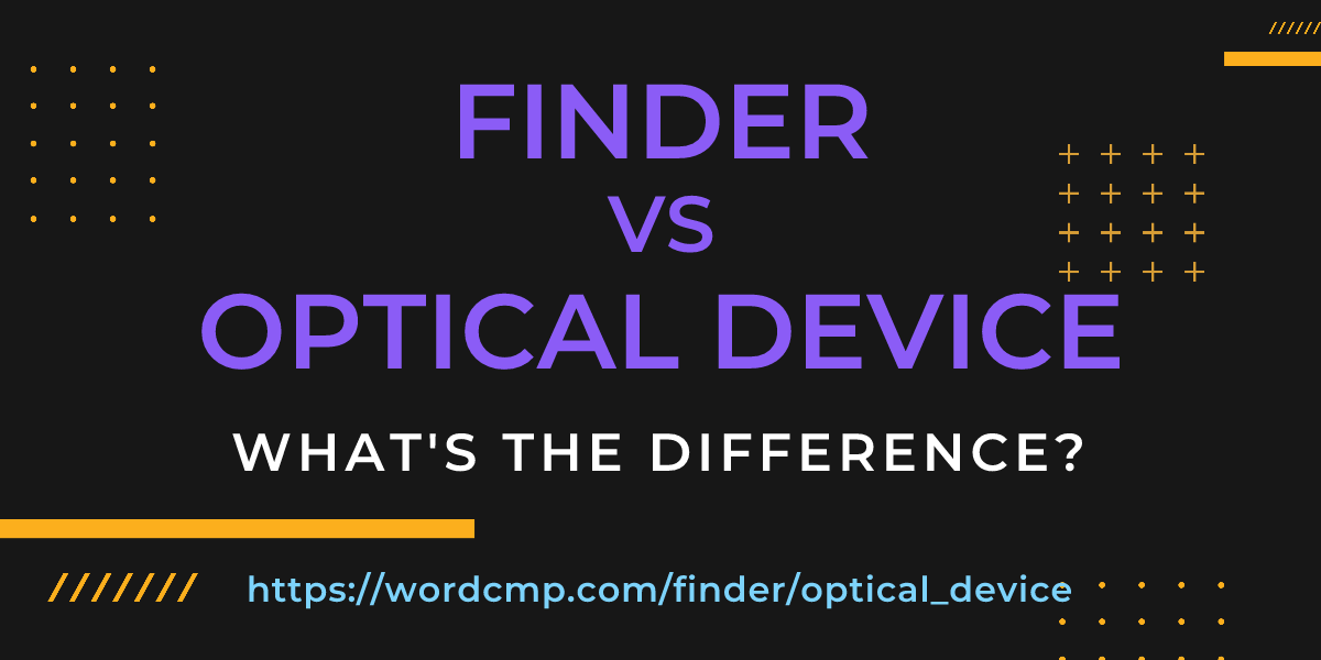Difference between finder and optical device
