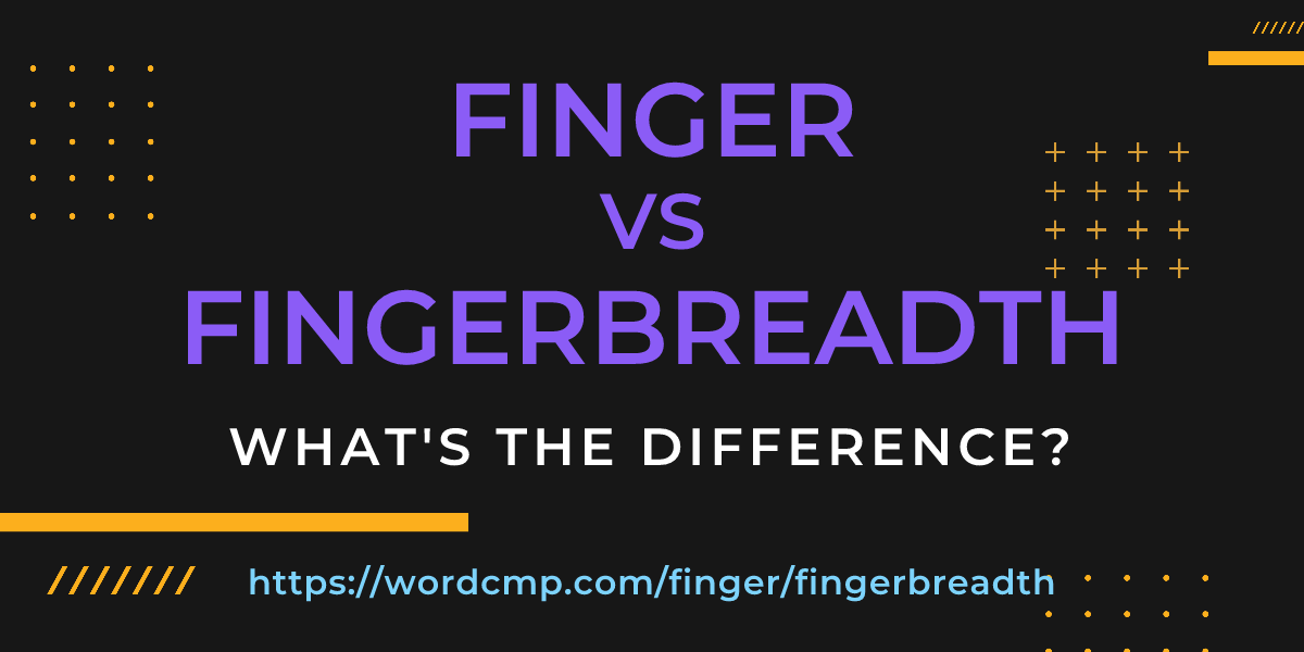 Difference between finger and fingerbreadth