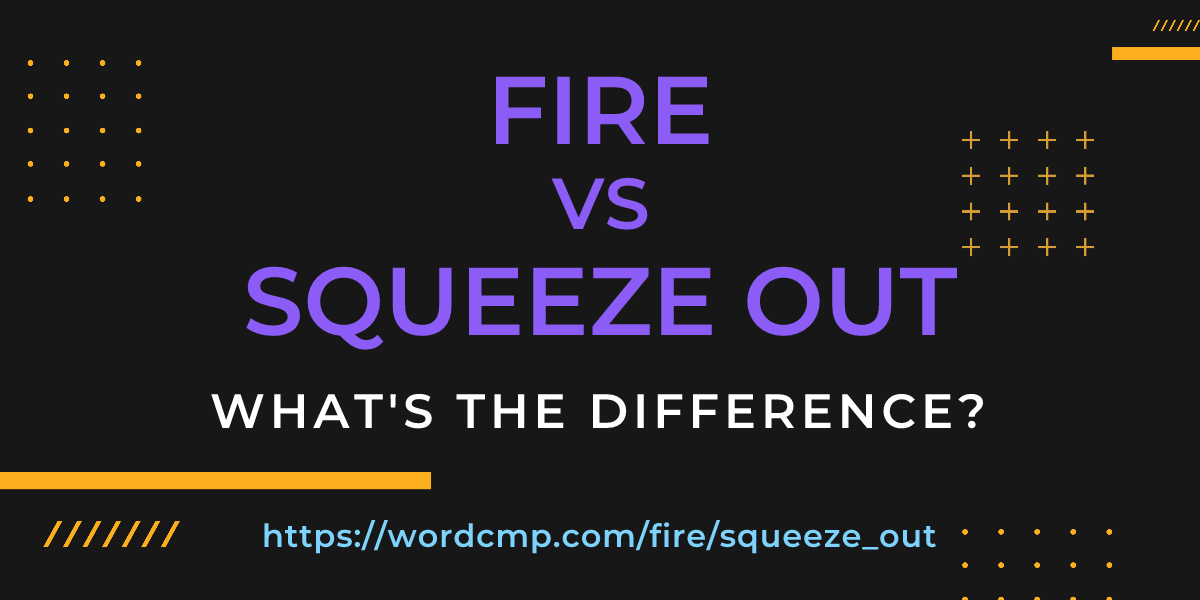 Difference between fire and squeeze out