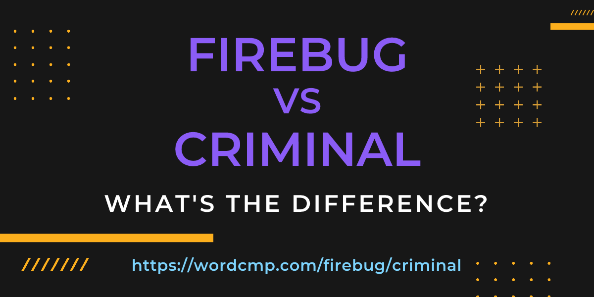 Difference between firebug and criminal