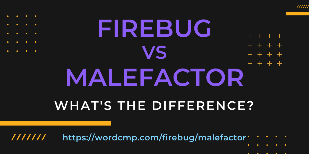 Difference between firebug and malefactor