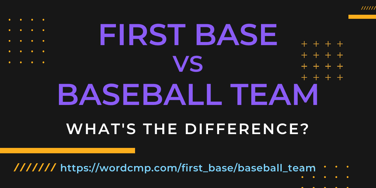 Difference between first base and baseball team